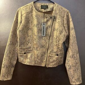 Haute Monde Snake Print Jacket - Tan and Black